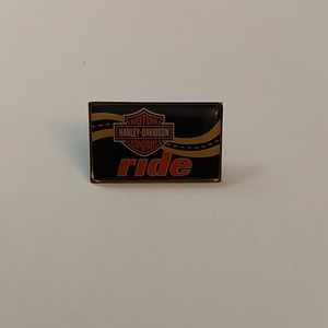 Harley-Davidson Jewelry - Vintage Enameled Harley Davidson Ride pin Harley-Davidson Jewelry - Vintage Enameled Harley Davidson Ride pin